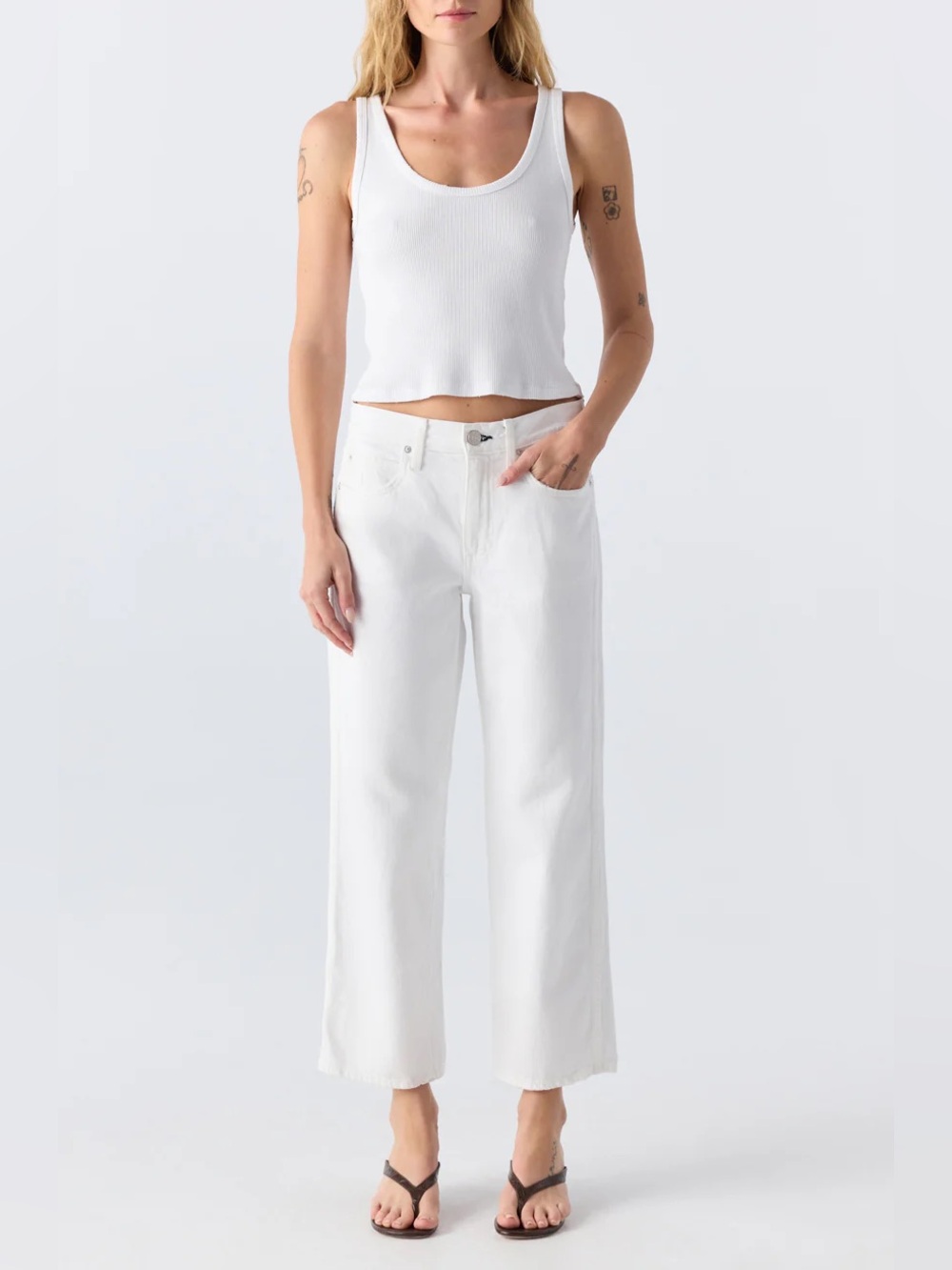 AMO Billie Jeans in Alabaster- White size 30